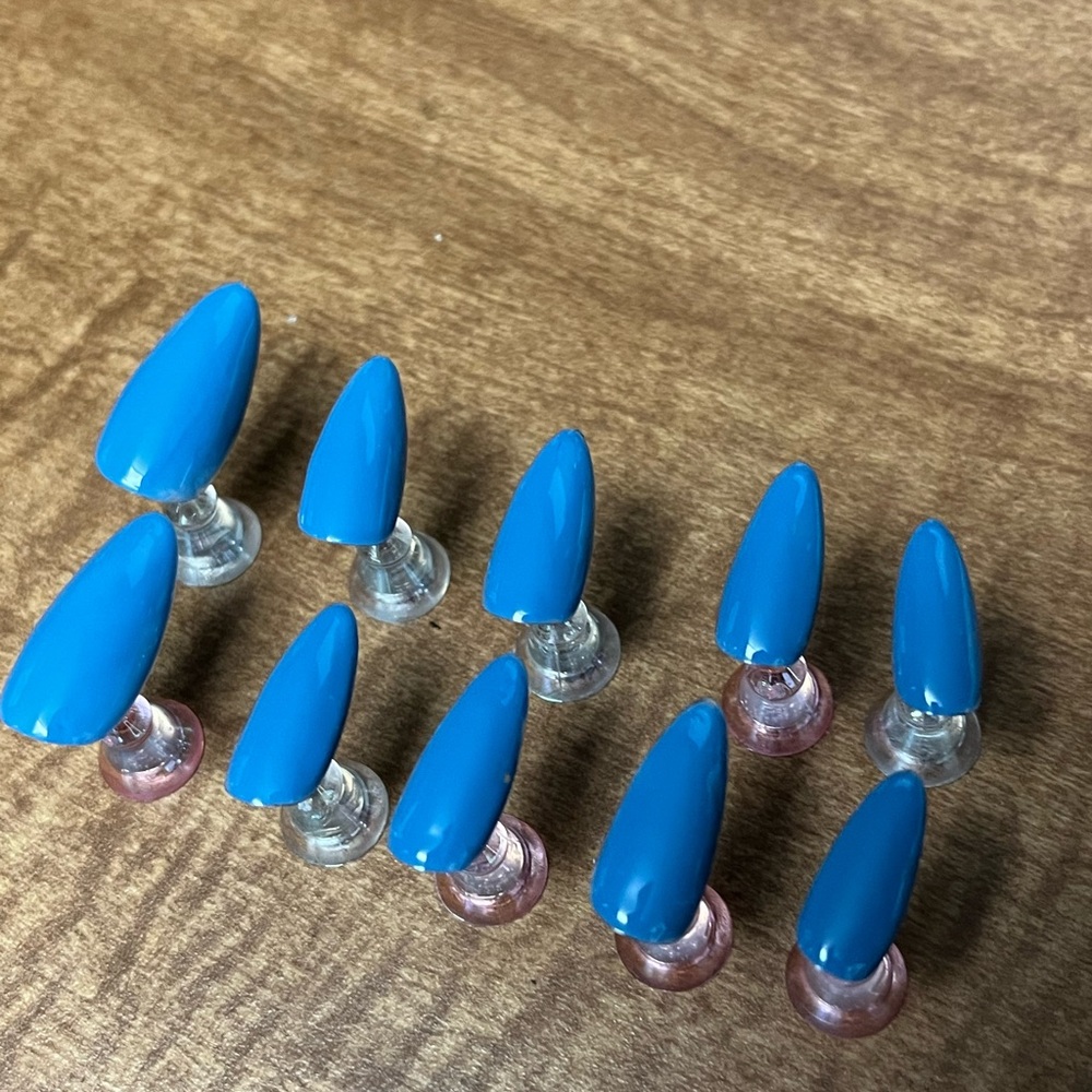 gel color press on nails - hand painted